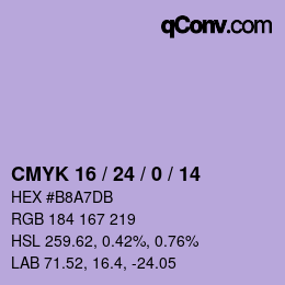 Color code: CMYK 16 / 24 / 0 / 14 | qconv.com