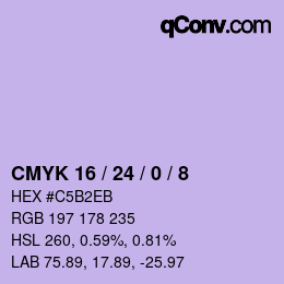 Color code: CMYK 16 / 24 / 0 / 8 | qconv.com