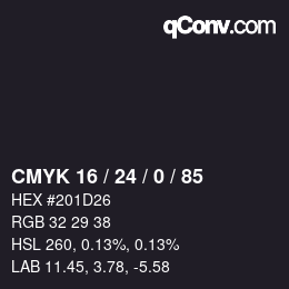 Color code: CMYK 16 / 24 / 0 / 85 | qconv.com