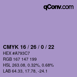 Color code: CMYK 16 / 26 / 0 / 22 | qconv.com