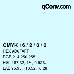 Color code: CMYK 16 / 2 / 0 / 0 | qconv.com