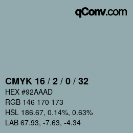 Color code: CMYK 16 / 2 / 0 / 32 | qconv.com