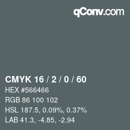 Color code: CMYK 16 / 2 / 0 / 60 | qconv.com