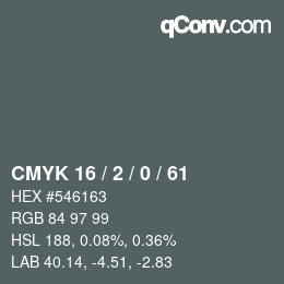 Color code: CMYK 16 / 2 / 0 / 61 | qconv.com