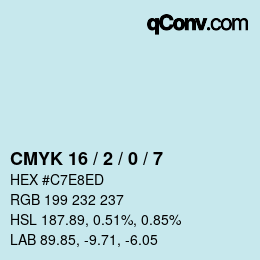 Color code: CMYK 16 / 2 / 0 / 7 | qconv.com