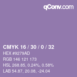 Código de color: CMYK 16 / 30 / 0 / 32 | qconv.com