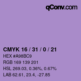 Color code: CMYK 16 / 31 / 0 / 21 | qconv.com