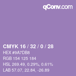 Color code: CMYK 16 / 32 / 0 / 28 | qconv.com