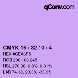 Color code: CMYK 16 / 32 / 0 / 4 | qconv.com