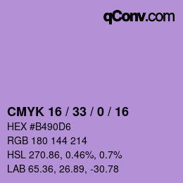 Color code: CMYK 16 / 33 / 0 / 16 | qconv.com