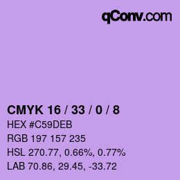 Color code: CMYK 16 / 33 / 0 / 8 | qconv.com