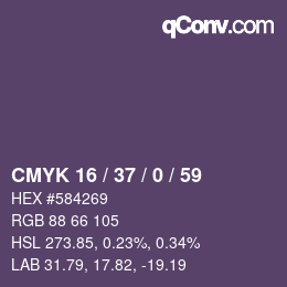 颜色代码: CMYK 16 / 37 / 0 / 59 | qconv.com