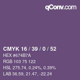 Código de color: CMYK 16 / 39 / 0 / 52 | qconv.com