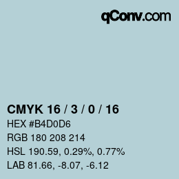 Color code: CMYK 16 / 3 / 0 / 16 | qconv.com