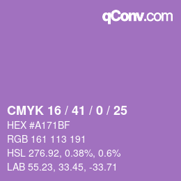 Farbcode: CMYK 16 / 41 / 0 / 25 | qconv.com