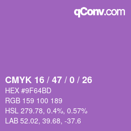 Color code: CMYK 16 / 47 / 0 / 26 | qconv.com
