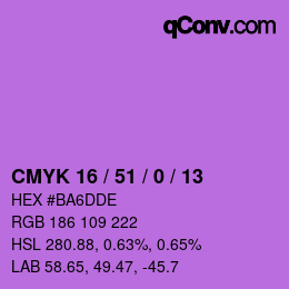 カラーコード: CMYK 16 / 51 / 0 / 13 | qconv.com