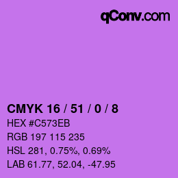 Color code: CMYK 16 / 51 / 0 / 8 | qconv.com