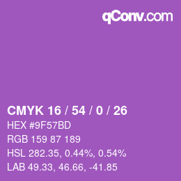 Farbcode: CMYK 16 / 54 / 0 / 26 | qconv.com