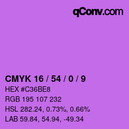 Color code: CMYK 16 / 54 / 0 / 9 | qconv.com