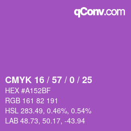 Color code: CMYK 16 / 57 / 0 / 25 | qconv.com