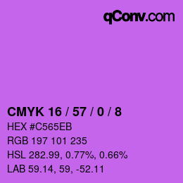 Color code: CMYK 16 / 57 / 0 / 8 | qconv.com