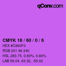 カラーコード: CMYK 16 / 60 / 0 / 6 | qconv.com