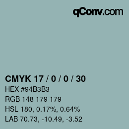Color code: CMYK 17 / 0 / 0 / 30 | qconv.com