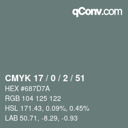 Código de color: CMYK 17 / 0 / 2 / 51 | qconv.com