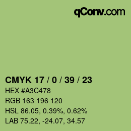 Código de color: CMYK 17 / 0 / 39 / 23 | qconv.com