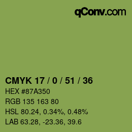 Código de color: CMYK 17 / 0 / 51 / 36 | qconv.com