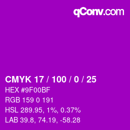 Color code: CMYK 17 / 100 / 0 / 25 | qconv.com