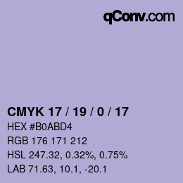 Código de color: CMYK 17 / 19 / 0 / 17 | qconv.com