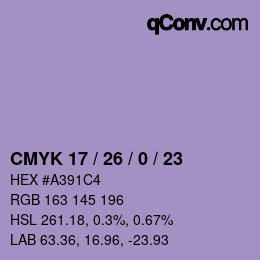 Código de color: CMYK 17 / 26 / 0 / 23 | qconv.com