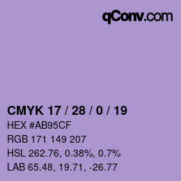 Color code: CMYK 17 / 28 / 0 / 19 | qconv.com