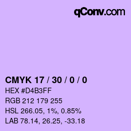 Color code: CMYK 17 / 30 / 0 / 0 | qconv.com