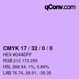 Color code: CMYK 17 / 32 / 0 / 0 | qconv.com