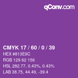 Color code: CMYK 17 / 60 / 0 / 39 | qconv.com