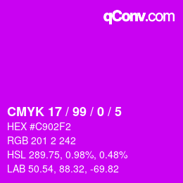 Color code: CMYK 17 / 99 / 0 / 5 | qconv.com