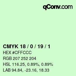 Color code: CMYK 18 / 0 / 19 / 1 | qconv.com