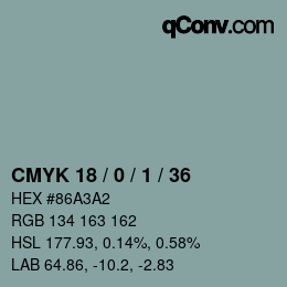 Color code: CMYK 18 / 0 / 1 / 36 | qconv.com