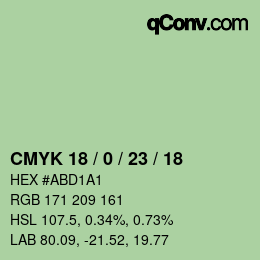 颜色代码: CMYK 18 / 0 / 23 / 18 | qconv.com
