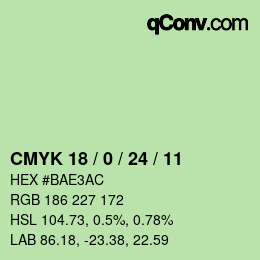 Color code: CMYK 18 / 0 / 24 / 11 | qconv.com