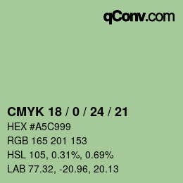 Color code: CMYK 18 / 0 / 24 / 21 | qconv.com