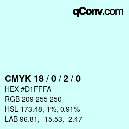 Color code: CMYK 18 / 0 / 2 / 0 | qconv.com