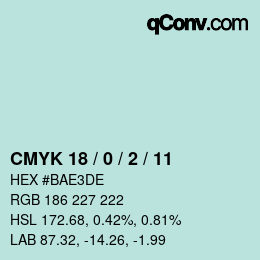 カラーコード: CMYK 18 / 0 / 2 / 11 | qconv.com