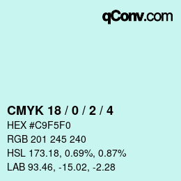 Color code: CMYK 18 / 0 / 2 / 4 | qconv.com