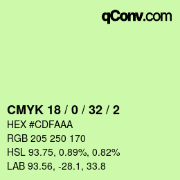 Color code: CMYK 18 / 0 / 32 / 2 | qconv.com