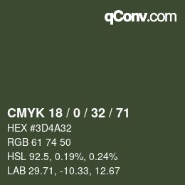 Color code: CMYK 18 / 0 / 32 / 71 | qconv.com