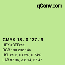 カラーコード: CMYK 18 / 0 / 37 / 9 | qconv.com